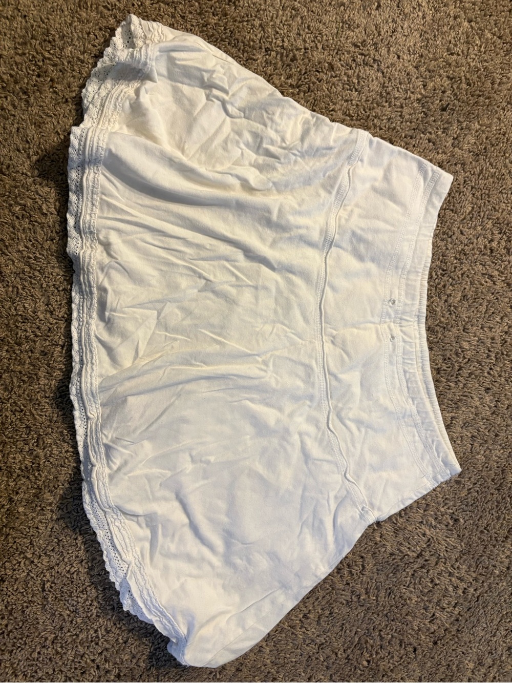 (SOLD) Vintage Abercrombie & Fitch • Y2K White Lace-Trim skirt - Picture 1 of 3